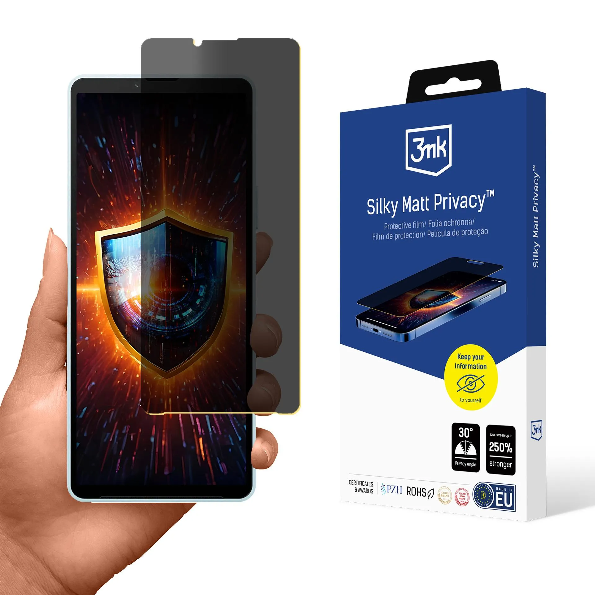 Folia privatizuojanti prie Sony Xperia 10 VI - 3mk Silky Matt Privacy