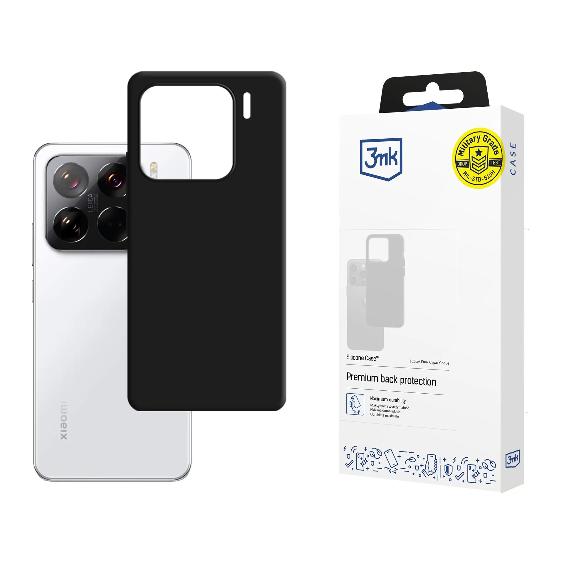 Dėklas Xiaomi 15 - 3mk silikoninis dėklas juodas