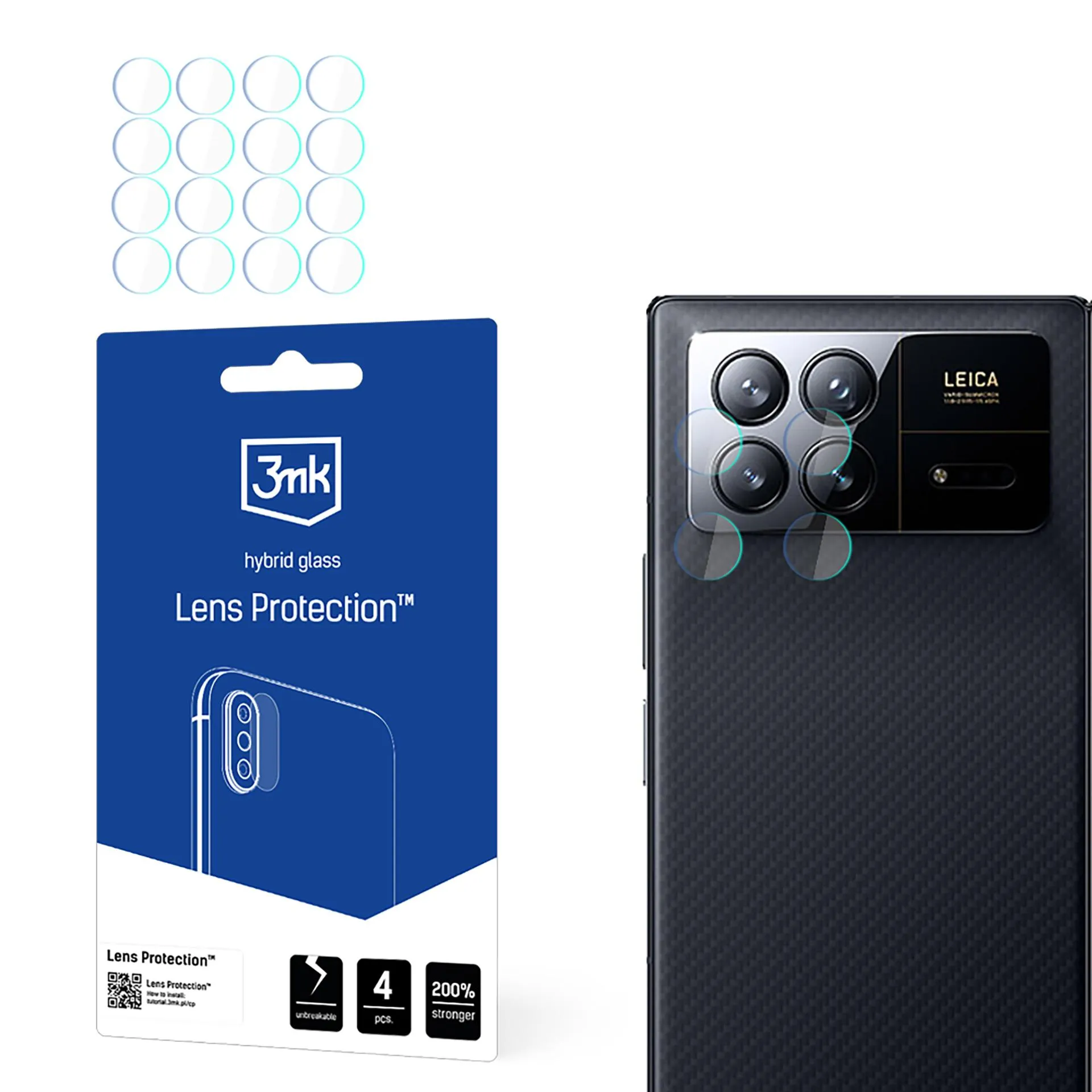 Stiklas fotoaparato objektyvui Xiaomi Mix Fold 3 (front) - 3mk objektyvo apsauga