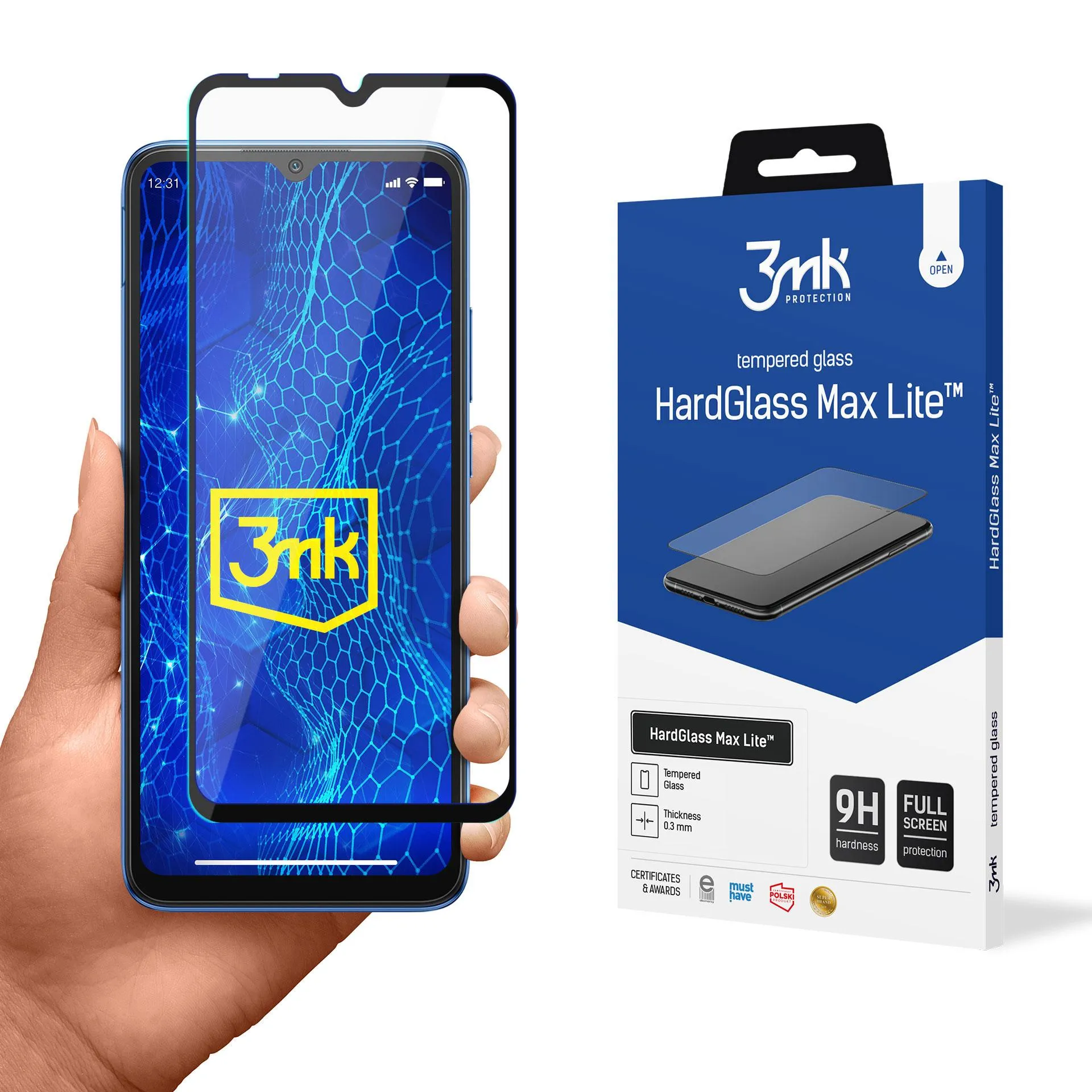 Grūdintas stiklas Xiaomi Redmi 10C - 3mk HardGlass Max Lite