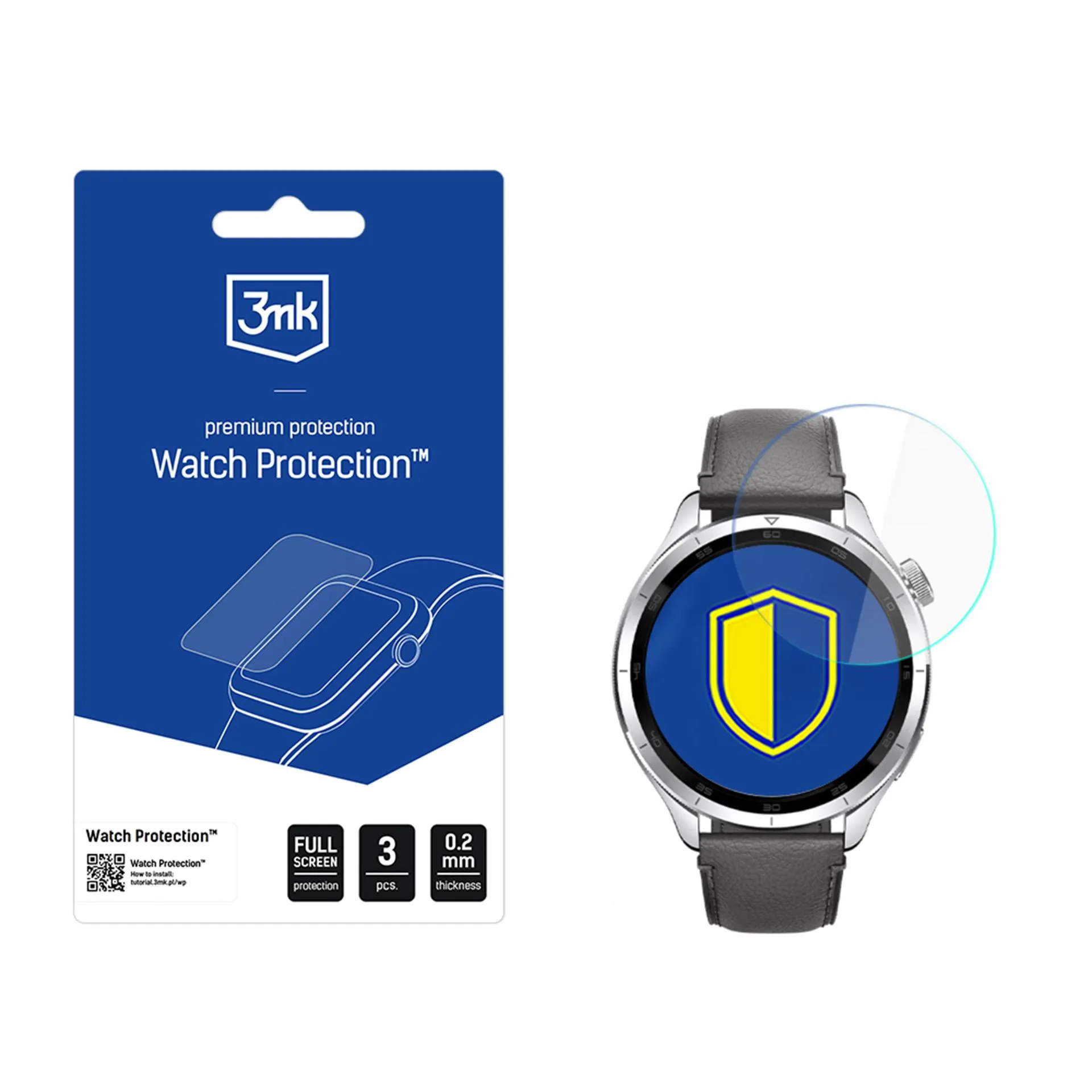 Apsauginis stiklas išmaniojo laikrodžio ekranui Xiaomi Watch S4 - 3mk Watch Protection