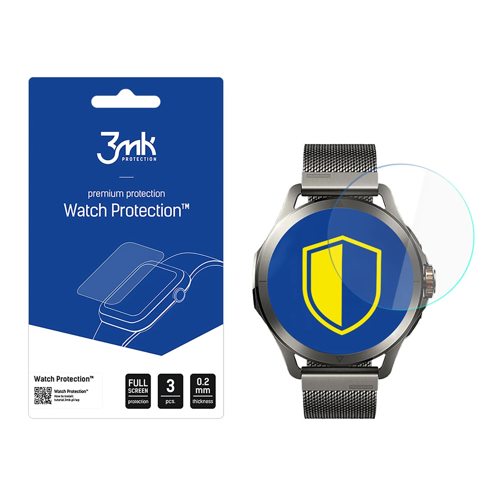Apsauginis stiklas išmaniojo laikrodžio ekranui Xiaomi Watch S4 Sport - 3mk Watch Protection