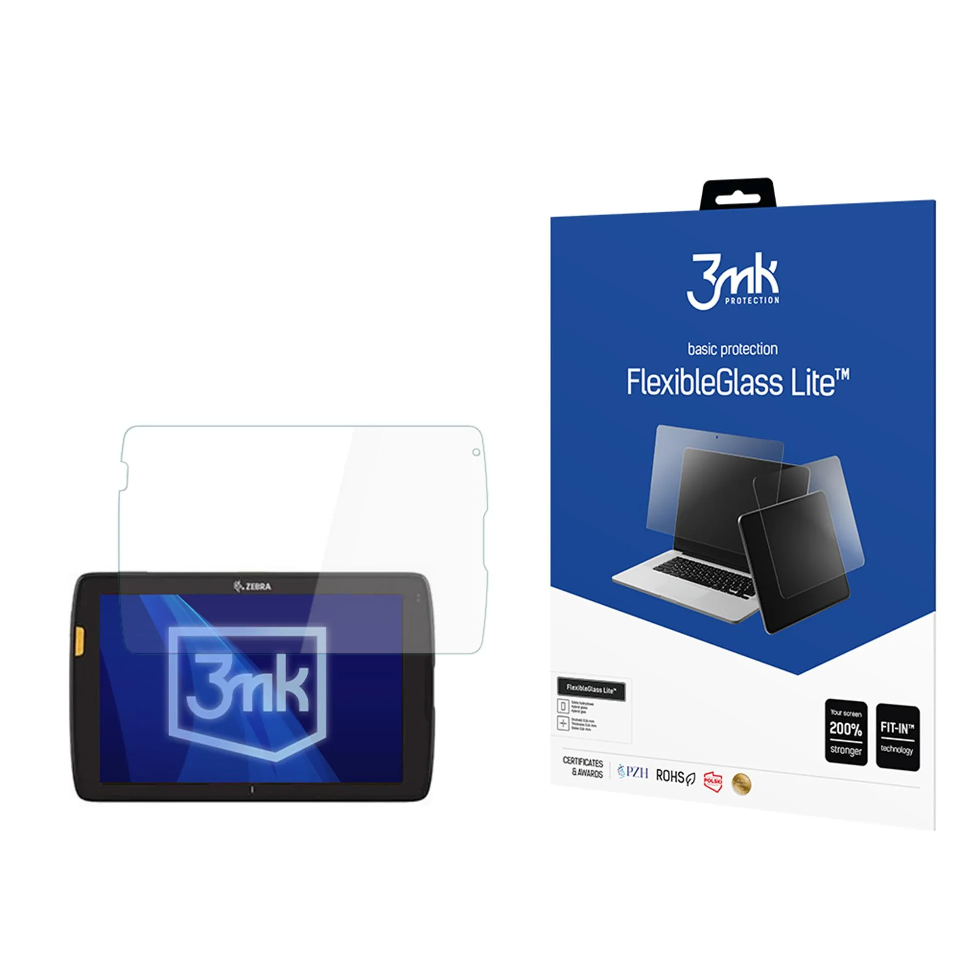 Nesuskaldomas hibridinis stiklas Zebra ET40 / ET45 8